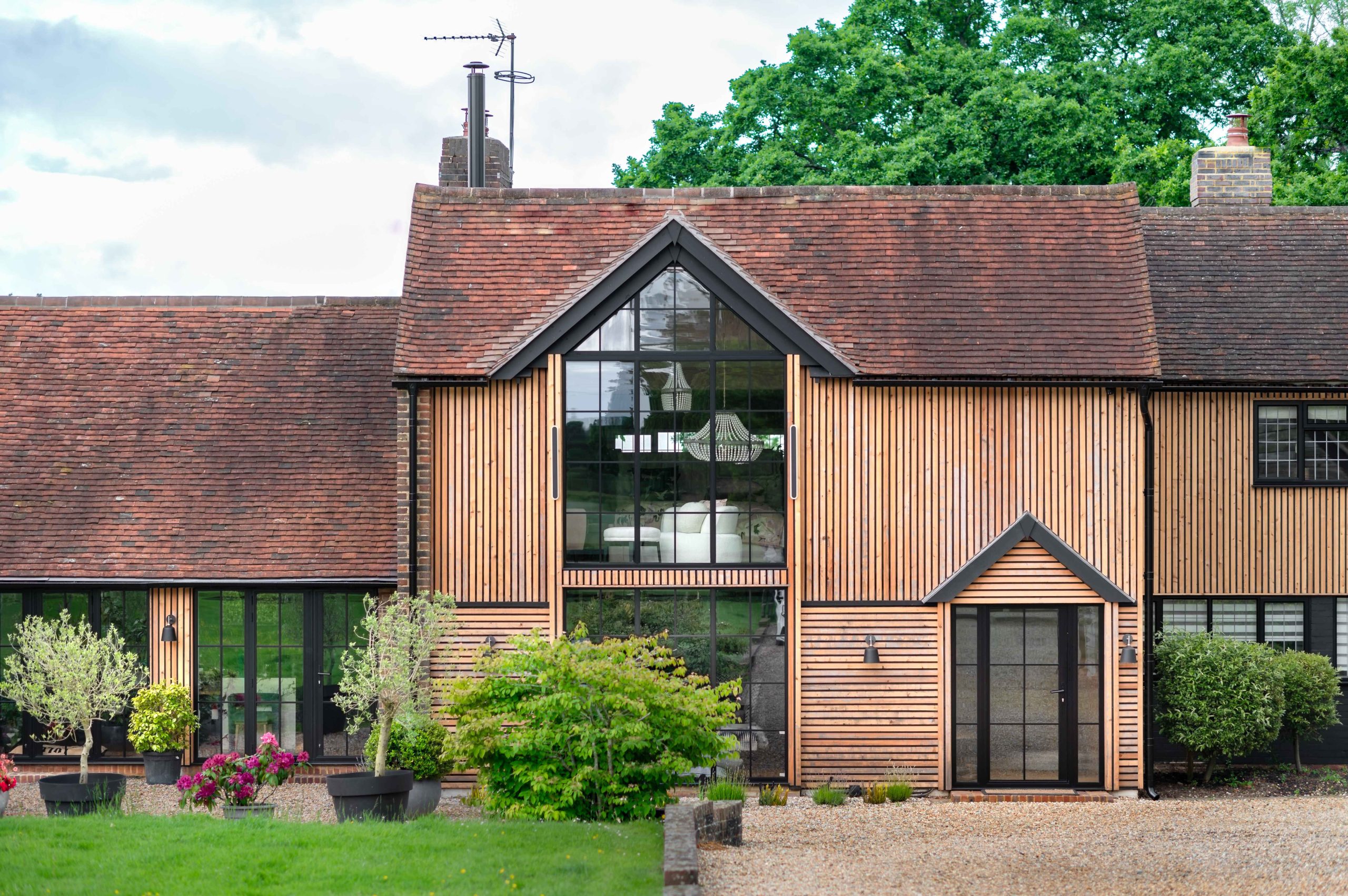 home exterior with steel doors